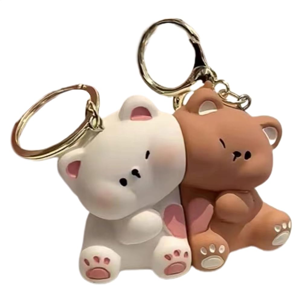 Amazon.co.jp: クマのカップルのキーホルダー、磁石キーリング